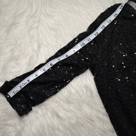 Black Sequin Cardigan- Size Small - Picture 7 of 8